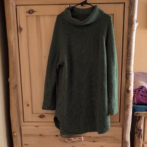 ePretty Olive Green Cowl Neck Knit Sweater